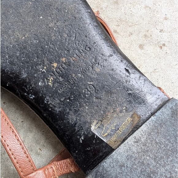 Anine Bing Hilda Sandals Womens EU 39/ US 9 Brown Leather Slip On Slingback Flat - Picture 6 of 8